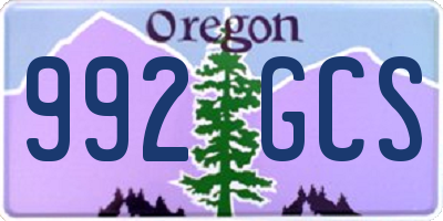 OR license plate 992GCS