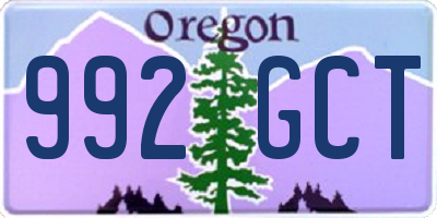 OR license plate 992GCT