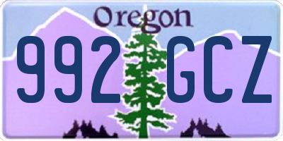 OR license plate 992GCZ