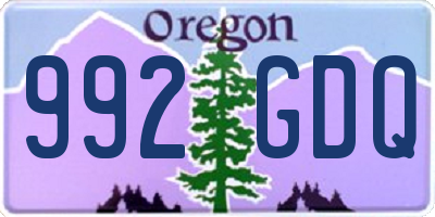 OR license plate 992GDQ