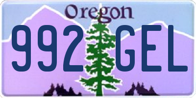 OR license plate 992GEL