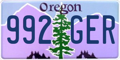 OR license plate 992GER