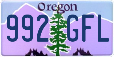 OR license plate 992GFL