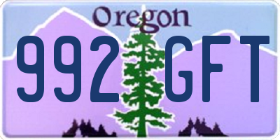 OR license plate 992GFT