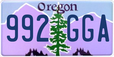 OR license plate 992GGA