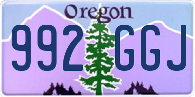 OR license plate 992GGJ