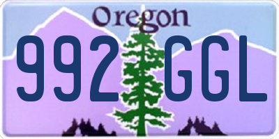 OR license plate 992GGL