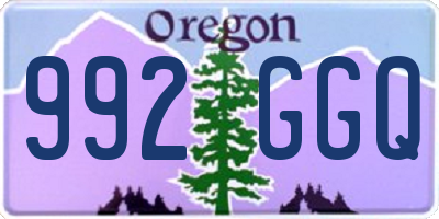 OR license plate 992GGQ