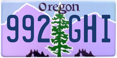 OR license plate 992GHI