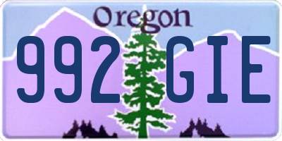 OR license plate 992GIE