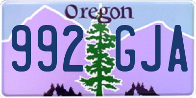 OR license plate 992GJA