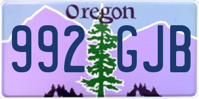 OR license plate 992GJB