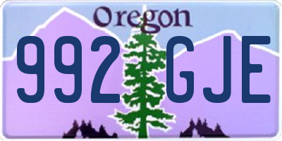 OR license plate 992GJE