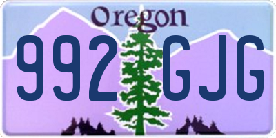 OR license plate 992GJG