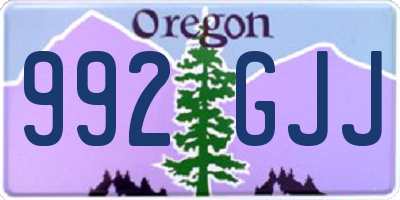 OR license plate 992GJJ