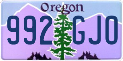 OR license plate 992GJO
