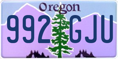 OR license plate 992GJU