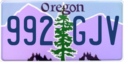 OR license plate 992GJV