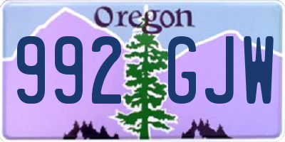 OR license plate 992GJW