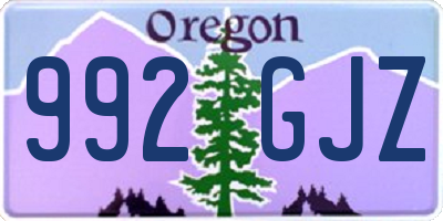 OR license plate 992GJZ