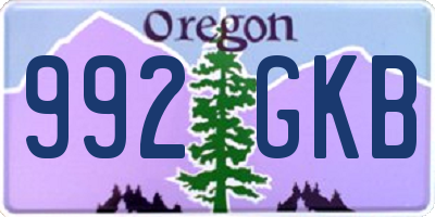 OR license plate 992GKB