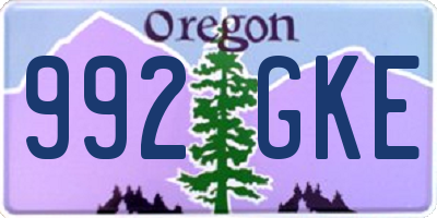OR license plate 992GKE