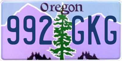 OR license plate 992GKG