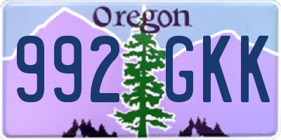 OR license plate 992GKK