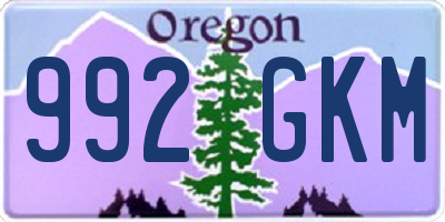 OR license plate 992GKM