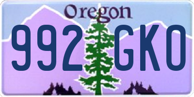OR license plate 992GKO