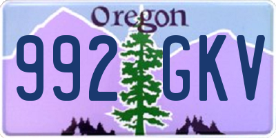 OR license plate 992GKV