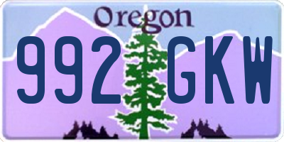 OR license plate 992GKW