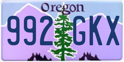 OR license plate 992GKX