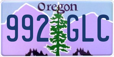 OR license plate 992GLC