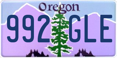 OR license plate 992GLE