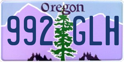 OR license plate 992GLH