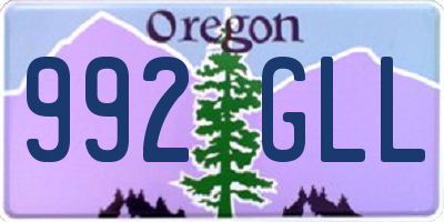 OR license plate 992GLL