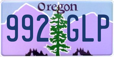 OR license plate 992GLP