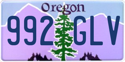 OR license plate 992GLV