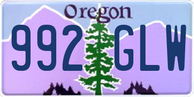 OR license plate 992GLW