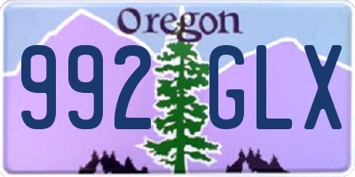 OR license plate 992GLX