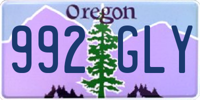 OR license plate 992GLY
