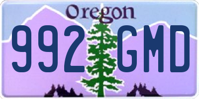 OR license plate 992GMD