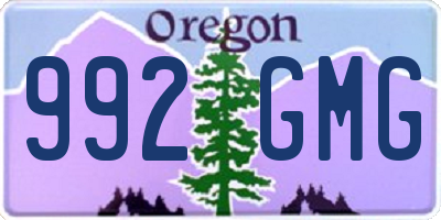 OR license plate 992GMG