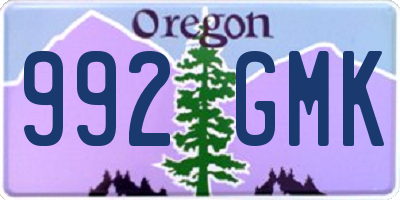 OR license plate 992GMK