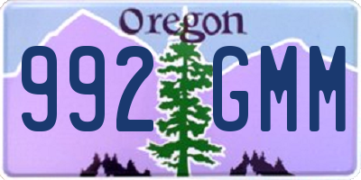 OR license plate 992GMM