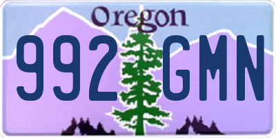 OR license plate 992GMN