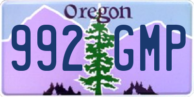 OR license plate 992GMP