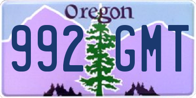 OR license plate 992GMT