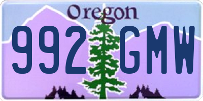 OR license plate 992GMW